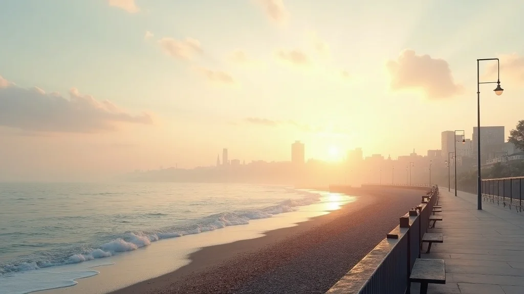 Brighton seaside at sunrise symbolising peace and emotional well-being gained from perimenopause counselling