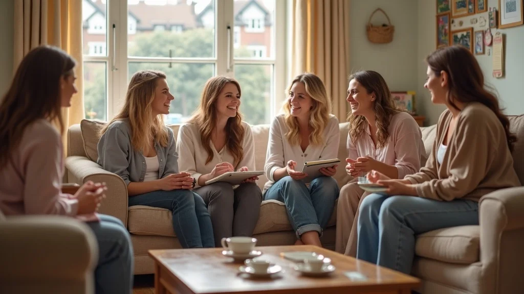 Brighton mothers finding support and connection in a local mom group while managing postpartum work anxiety.