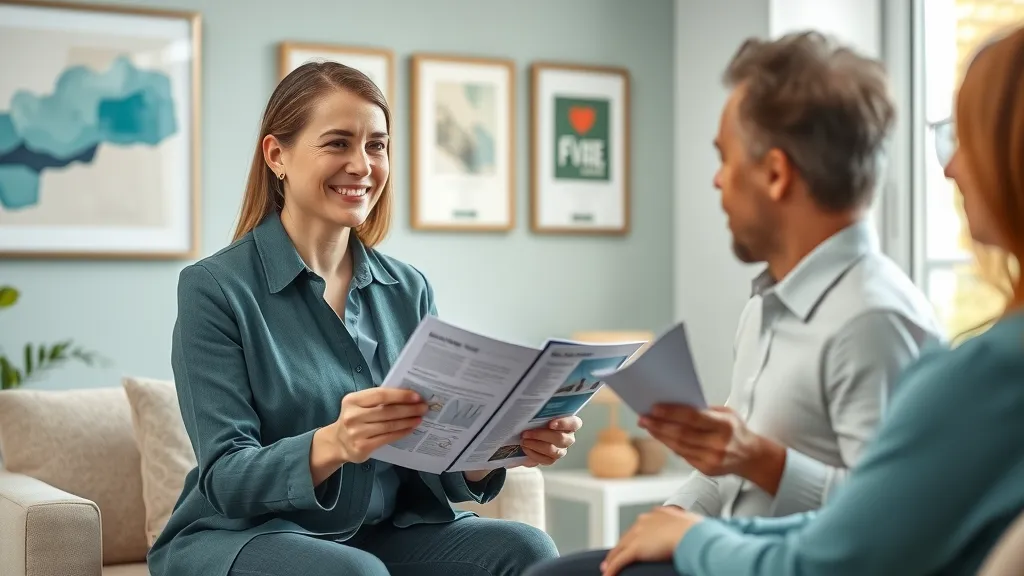 trauma-informed therapist explaining relationship counselling to UK couple in private office