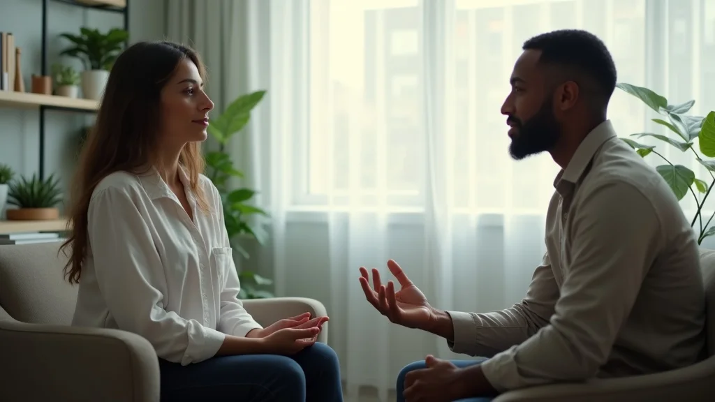 Therapist offering guidance during narcissistic relationship counselling