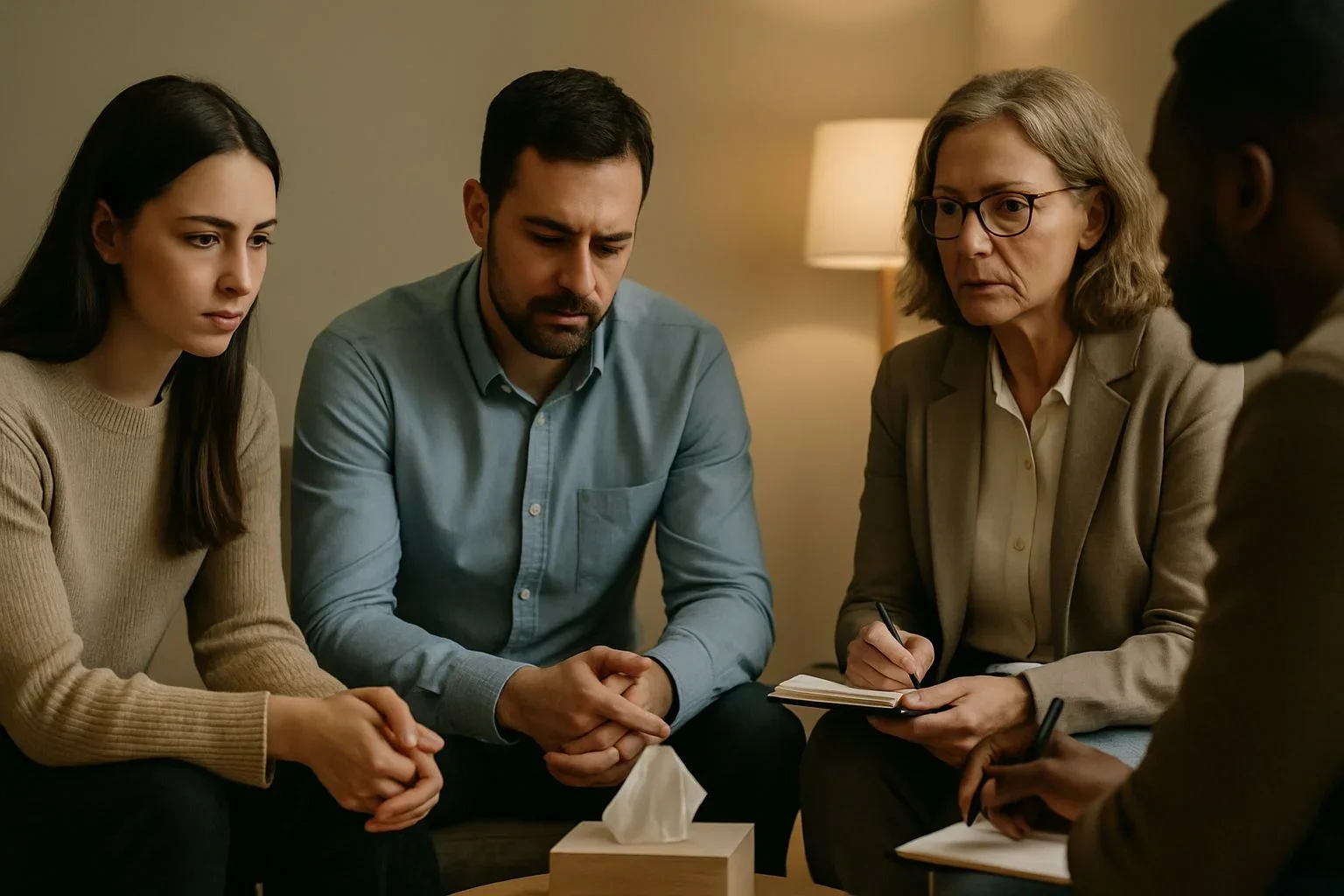trauma-informed therapy group in the UK, serious discussion about risks and limitations